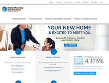 Tablet Screenshot of idahohousing.com